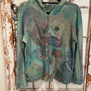 Vintage 180 Degrees Light Jacket and Tank Top Groovy Matching Set Size L